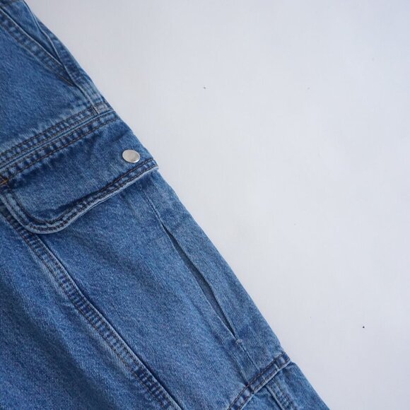 Urban Outfitters BDG Mid Wash Blaine Cargo Elastic Waist Relax Tapered Jeans 25 - Picture 5 of 13